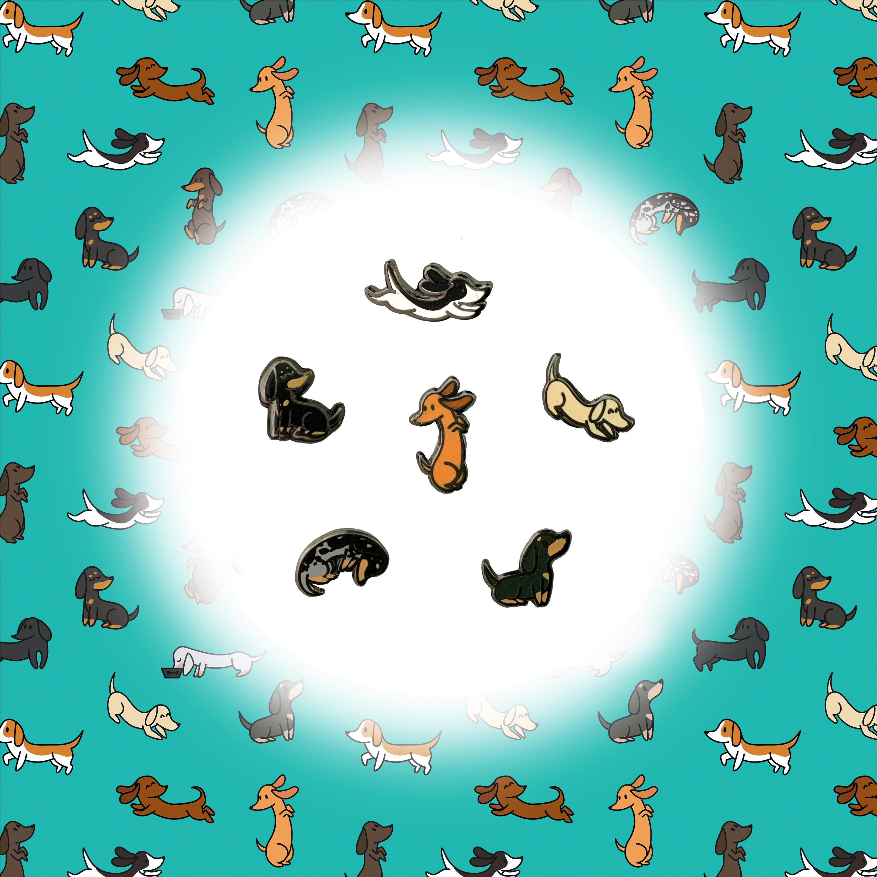 Spilla smaltata origami a forma di bassotto: regalo per gli amanti dei cani neri - Italia