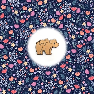 Mama Bear and Baby Bear, Piggy Back Ride - Small Enamel Pin, Mother’s Day Gift