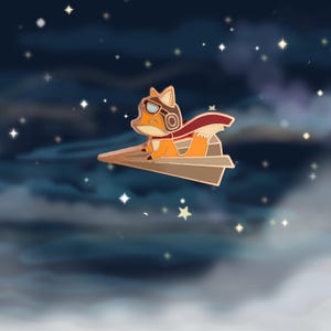 Flying Fox - Piccola spilla smaltata