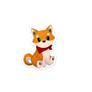 Cute Shiba Inu, Shiba Dog - Vinyl Sticker