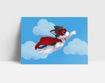 Superkitty A6 Mini Art Print