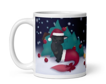 Taza navideña Purrmaid Java