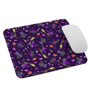 Witch Kitty Pattern - Mouse pad