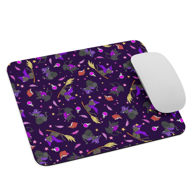 Witch Kitty Pattern - Mouse pad