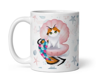 Taza Purrmaid Paisley
