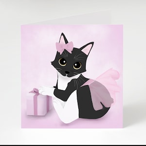 Tarjeta de felicitación de cumpleaños de Rain the Manx Cat