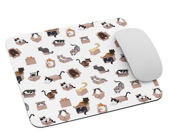 Tappetino per mouse con motivo Gattino in scatola