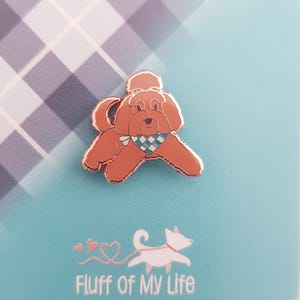 Josh the Golden Doodle - kleine emaille pin