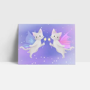 Fairy Kitties A6 Postcard