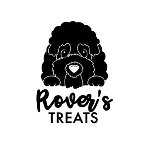 Caniche - Autocollant en vinyle de pot de friandises personnalisé, Mignon Chien Peeking, Labradoodle, Cavoodle, Doodle