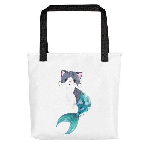 Download Purrmaid Tote Bag Via Printful Etsy