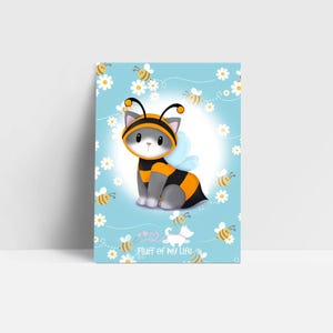 Bumblebee Kitty Postcard - Kitties in Animal Costumes