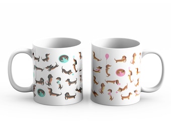 Taza De Café Lindos perros salchicha