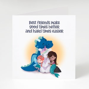 Valentijnsdag/Galentijnsdagkaart - Besties, BFF, Best Friends - Wenskaart