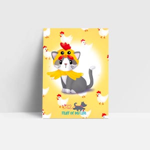 Chook Kitty Postcard - Kitties in Animal Costumes