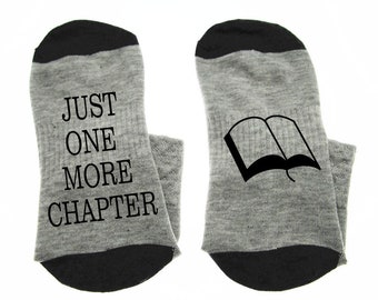 Books Socks Jus one more chapter socks cotton elastic comfortable unisex socks fashion sock W0260