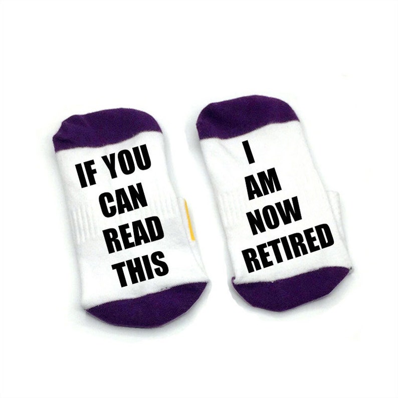 If you can read this Socks I am now retired Socks cotton comfortable Men Women ankle Socks with cute sayings