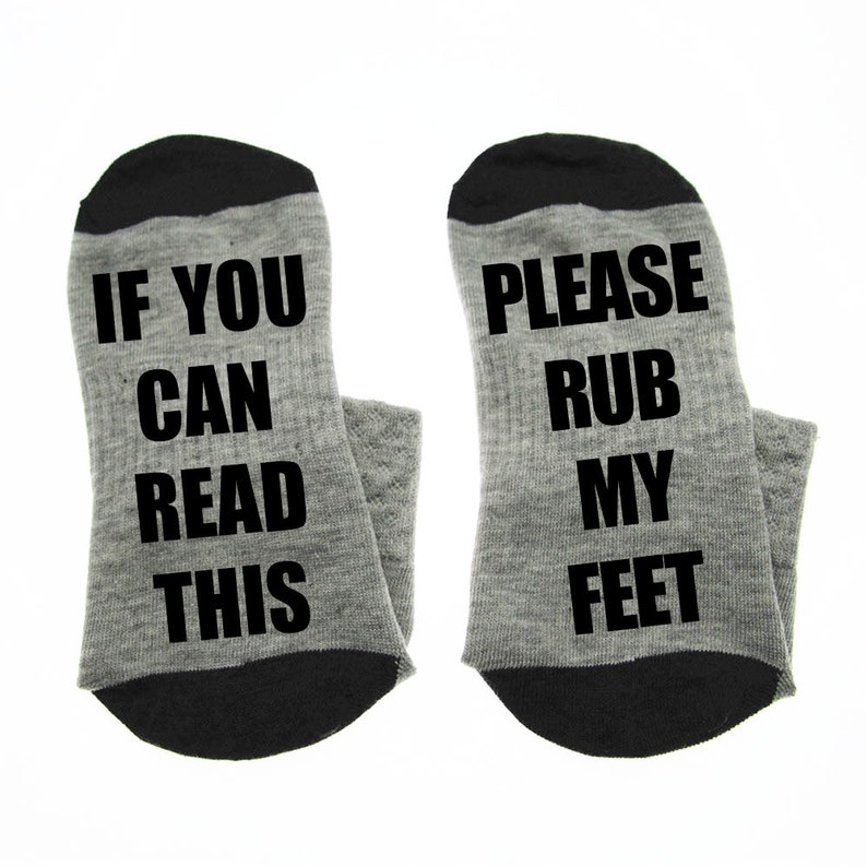 Wine Socks If You Can Read This please rub my feet Men Women cotton Socks W0016