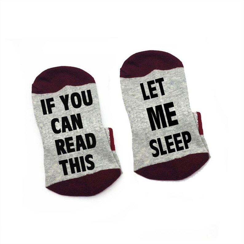 If You Can Read This Let me sleep sock cotton unisex Sock Etsy