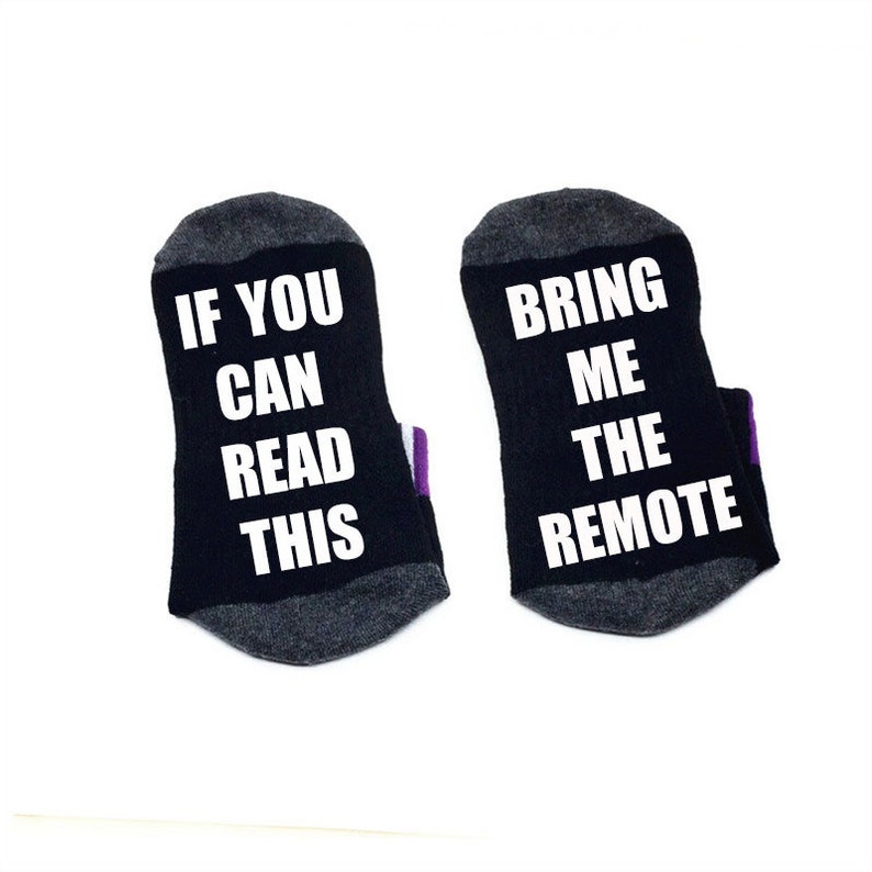If you can read this Socks Bring me The Remote Socks cotton comfortable Men Women Socks with cute sayings