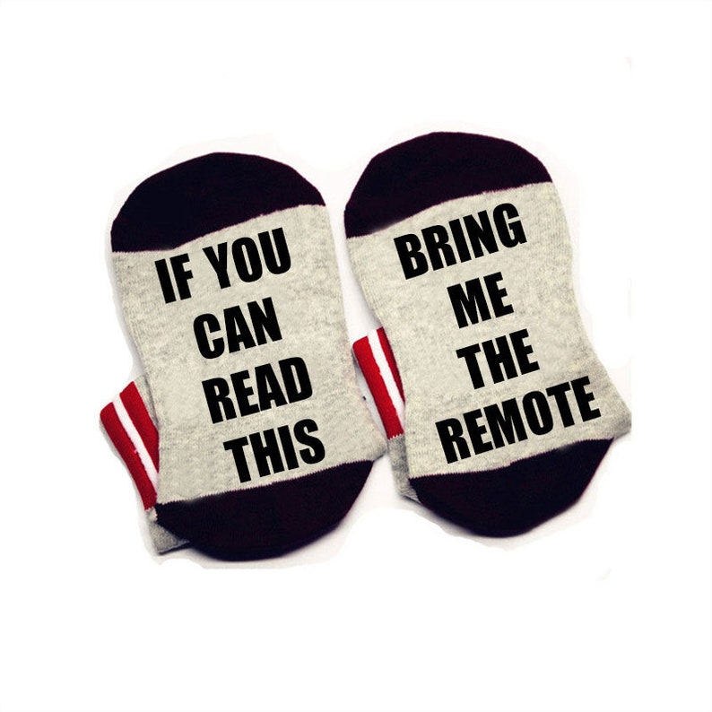 If you can read this Socks Bring me The Remote Socks cotton comfortable Men Women Socks with cute sayings