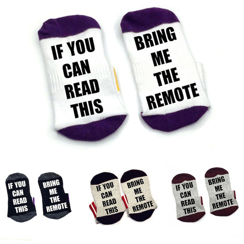 If you can read this Socks Bring me The Remote Socks cotton comfortable Men Women Socks with cute sayings