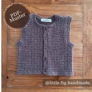 Felix Gilet Knitting Pattern | Baby & Children's Waistcoat (German PDF)