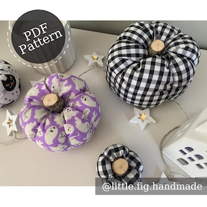 Halloween Ornamental Fabric Pumpkins PDF Sewing Pattern Little Fig Handmade