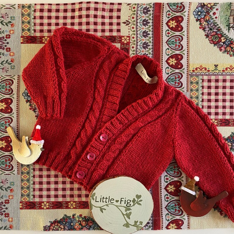 Bertie Cable Knit V Neck Baby & Children's Cardigan PDF Knitting ...