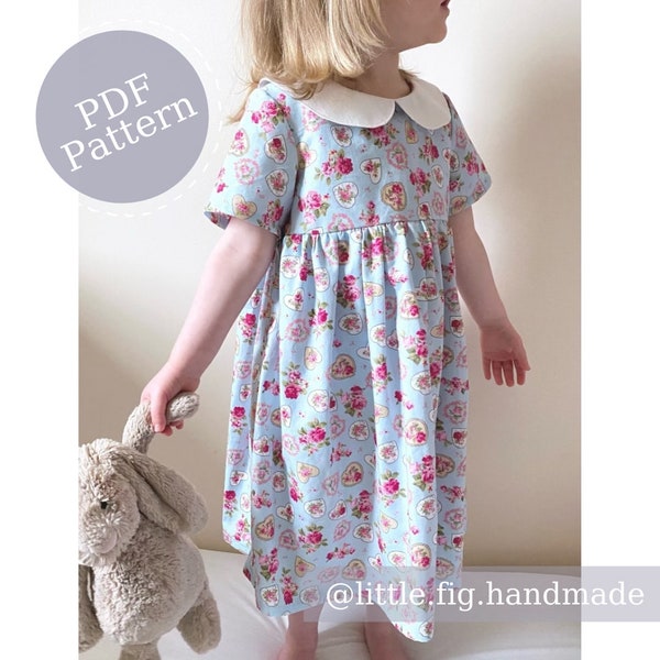 DAISY Dress PDF Pattern Baby & Children's Peter Pan Collar Sewing Pattern by Little Fig