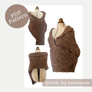 Fairleigh Women&#39;s Shawl Crochet Pattern | Cover Up Scarf PDF Crochet Pattern | Womens One Size Wrap Crochet Pattern | Little Fig Handmade