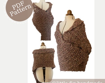 Fairleigh Women's One Size Shawl Wrap PDF Crochet Pattern