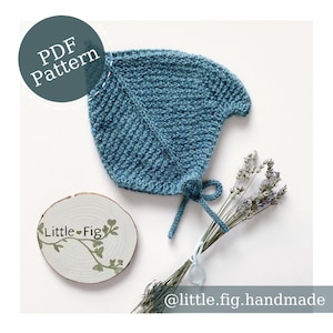 Briar Children's Baby Bonnet PDF Knitting Pattern | 0 - 12 months | Confident Beginner | Little Fig Handmade