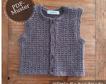 Felix Gilet Knitting Pattern | Baby & Children's Waistcoat (German PDF)