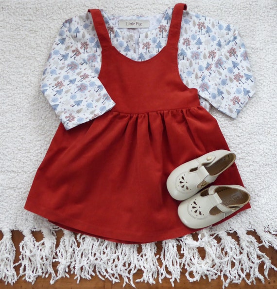 burnt orange baby dress