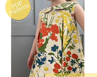 PEGGY Children's Summer Dress and Top A-line 60's Retro Inspired PDF Sewing Pattern by Little Fig Handmade