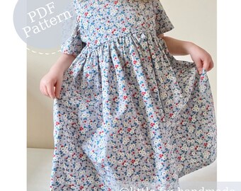 Daisy Girls Dress PDF Pattern Baby & Children's Sewing Pattern | Bias-bound Neck | Newborn to 6 years