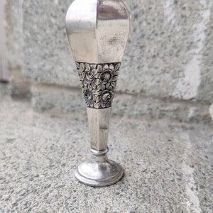 Antique Victorian silver engraved wax seal, monogram, seal stamp, flowers, roses, wax seal, sealing stamp