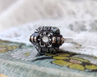 Anello In Argento 925 Con Filigrana Stile Art Deco - CZ - Nuovo Senza Etichette