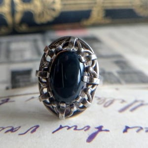 Antique Art Deco silver ring