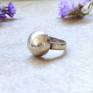 Vintage modernist silver ring