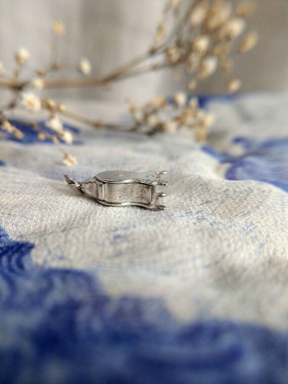 Small silver clock pendant / charm - image 7