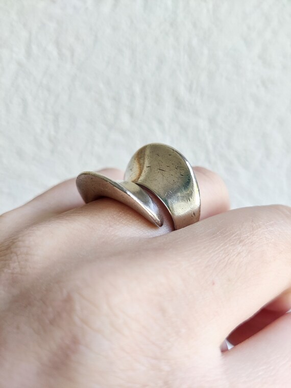 Georg Jensen vintage modernist silver ring, ring … - image 4