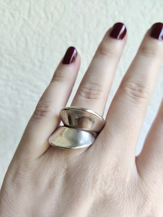 Georg Jensen vintage modernist silver ring, ring … - image 3