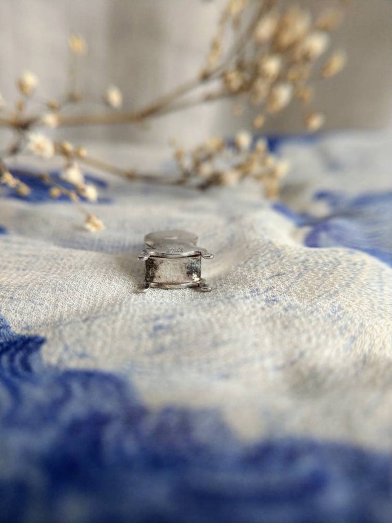 Small silver clock pendant / charm - image 6