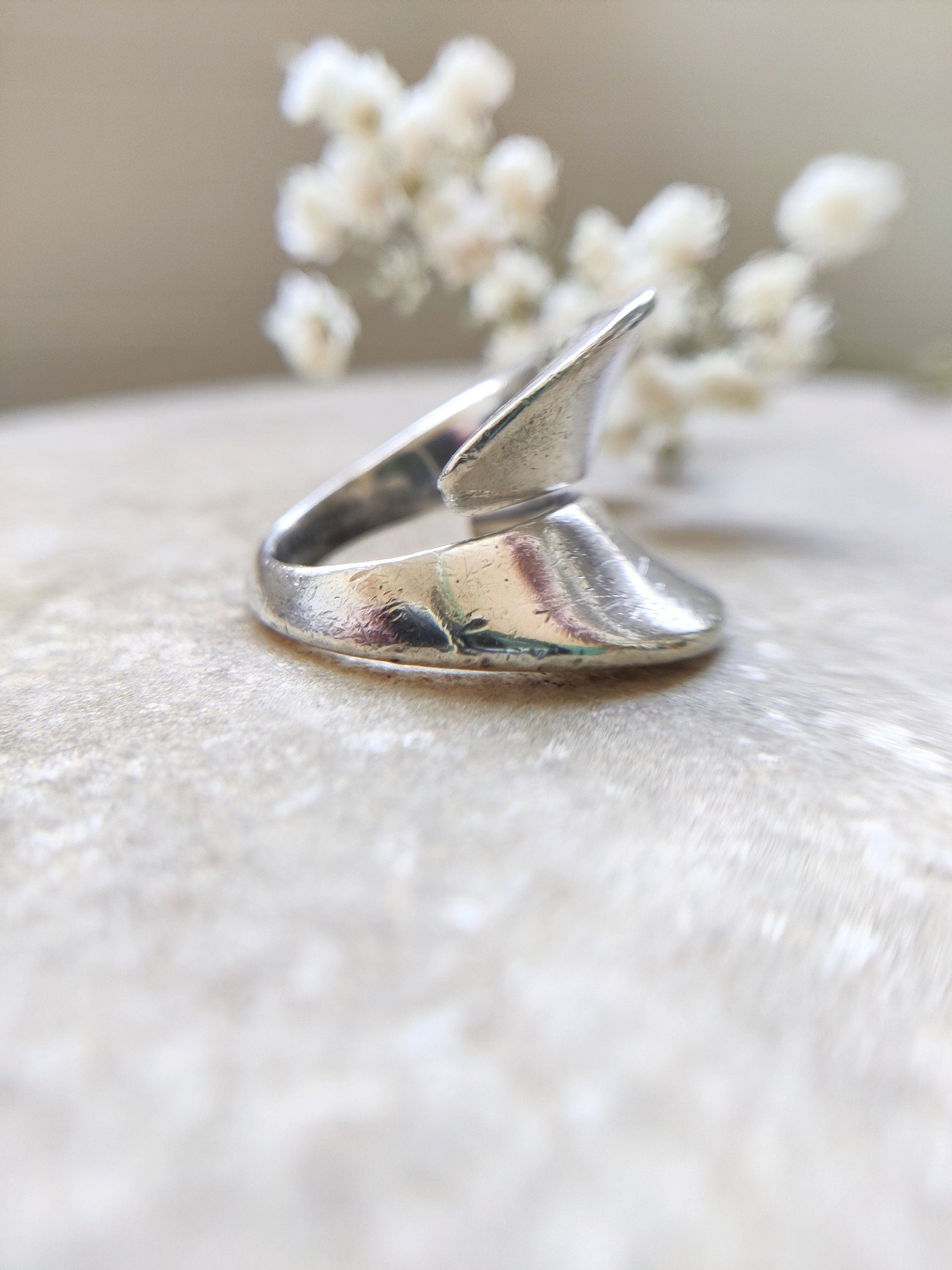 DS HANDMADE DENMARK 指輪 Georg Jensen Vintage Modernist Silver Ring, Ring 93, Nanna