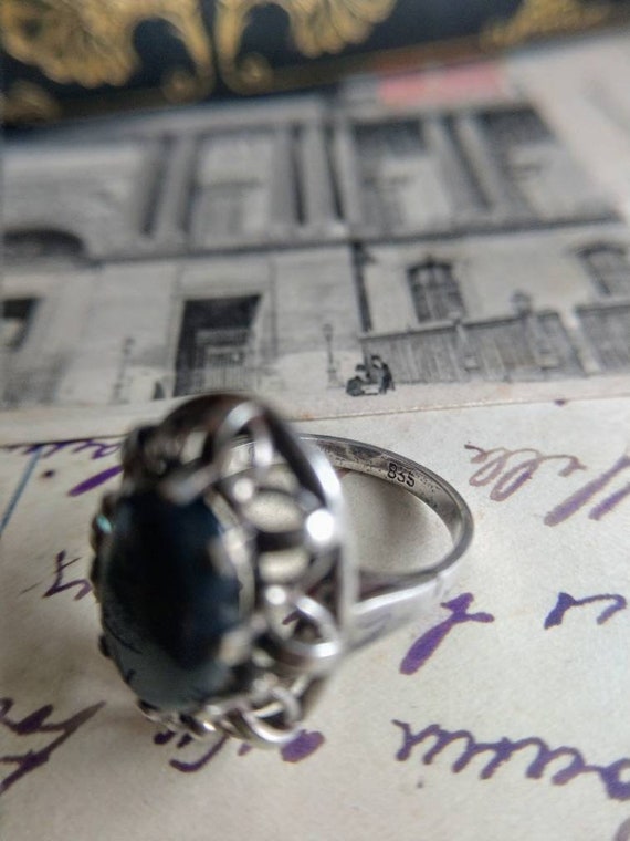 Antique Art Deco silver ring - image 5