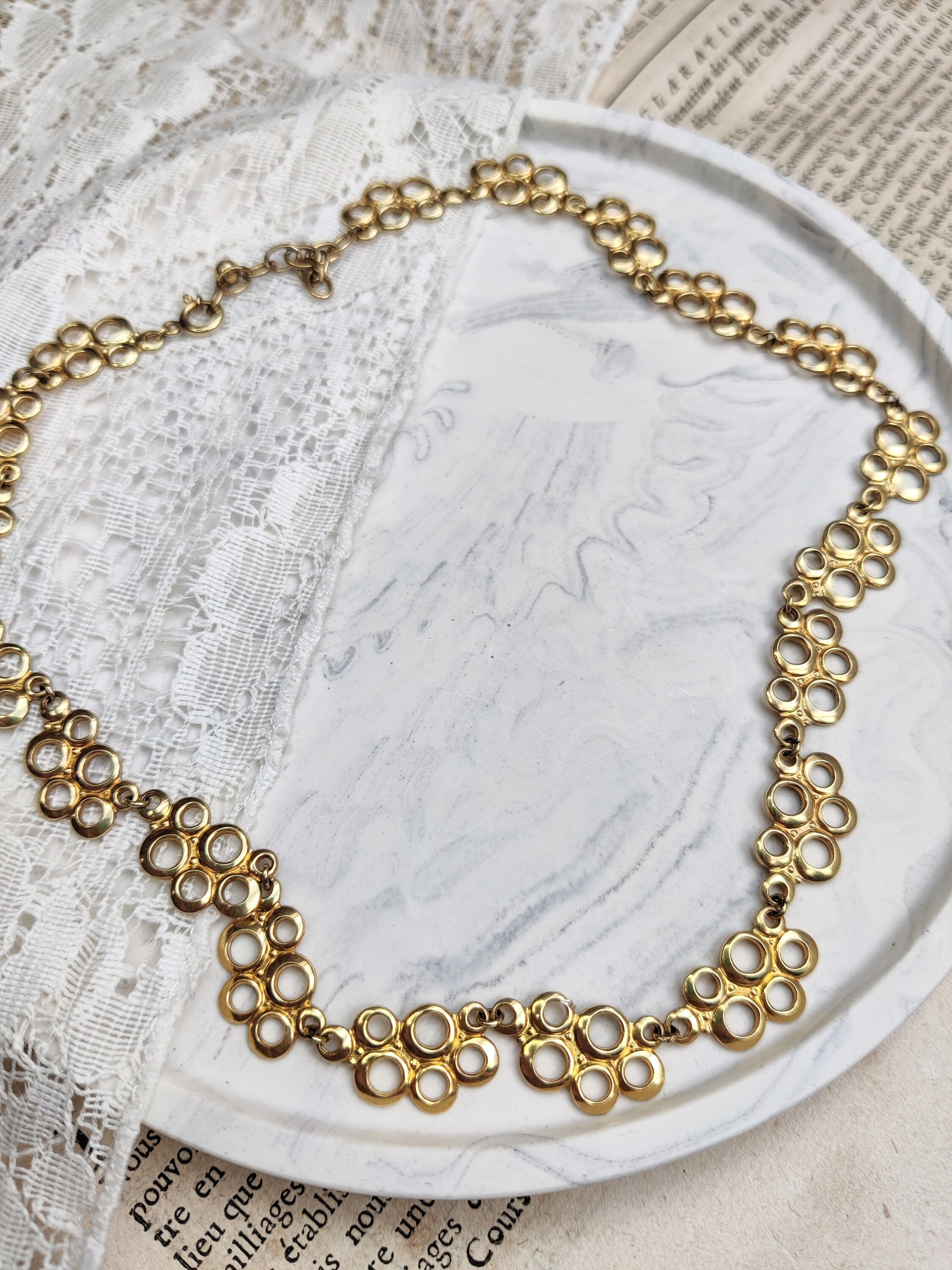 Collier Vintage Plaqué Or - Bijou Ancien, Occasion, Style Classique