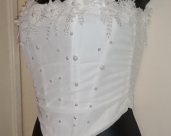 Bridal bustier for wedding, bachelorette attire etc size medium