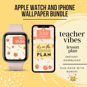Apple Watch + iPhone TEACHER VIBES (Stundenplan) Tapeten mit BONUS